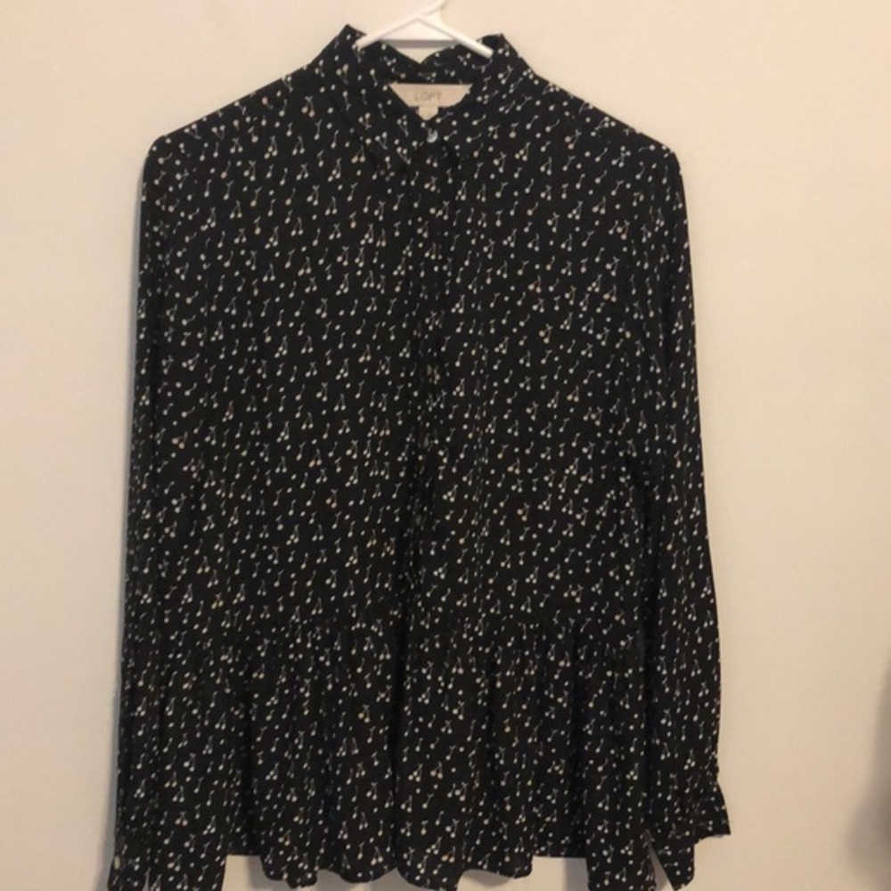 LOFT Ann Taylor Long Sleeve Blouse Size Small